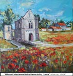 Abbaye Cistercienne Notre Dame de Re, France, Oil on Canvas